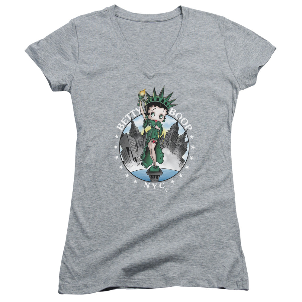 Betty Boop - Nyc-junior V-neck - Athletic Heather