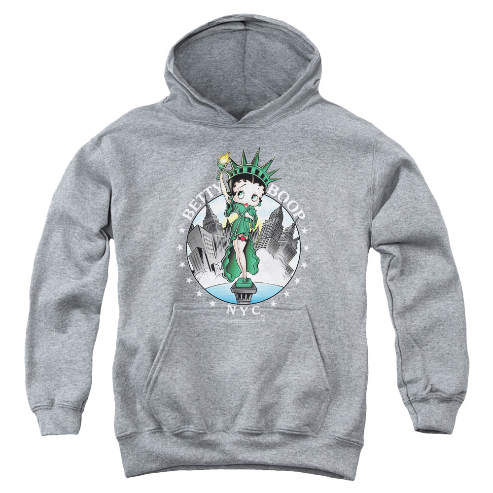 Betty Boop - Nyc - Youth Pull-over Hoodie - Heather