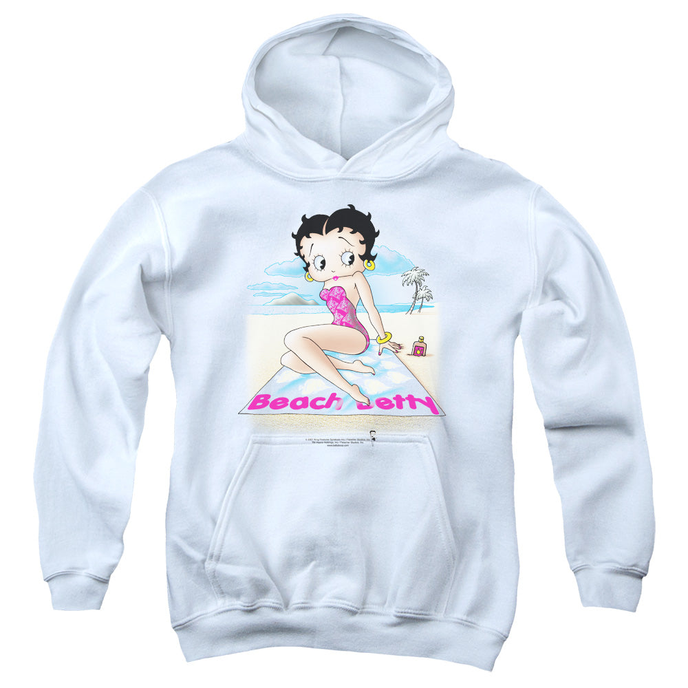 Betty Boop - Beach Betty - Youth Pull-over Hoodie - White