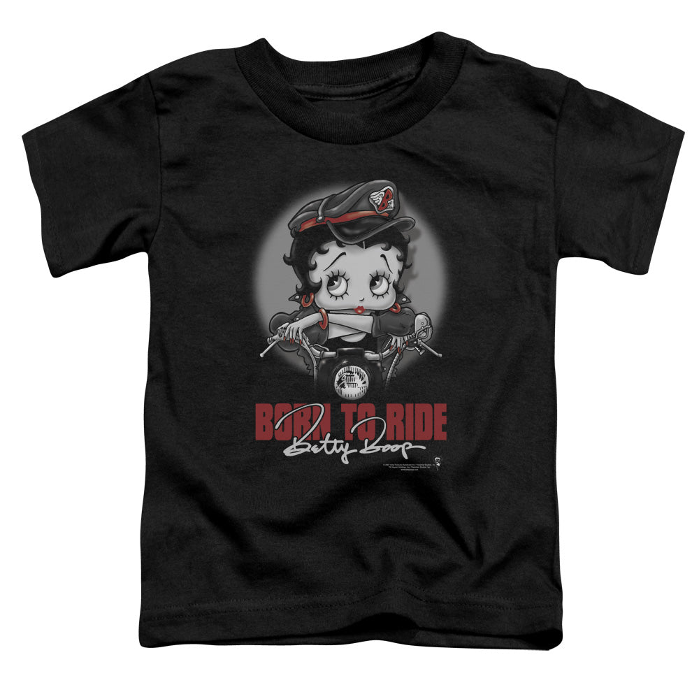 Betty Boop - Born To Ride - Short Sleeve Toddler Tee - Black T-shirt