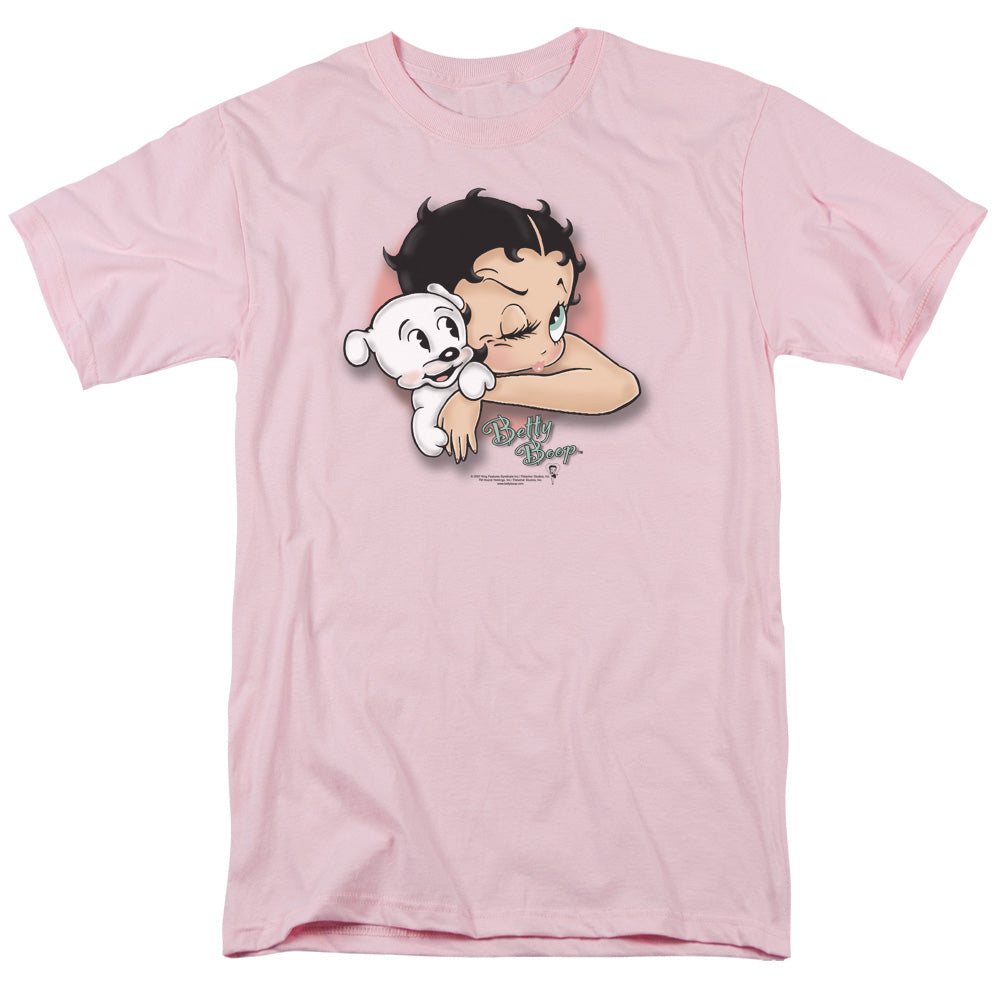 Betty Boop - Wink Wink - Short Sleeve Adult 18/1 - Pink T-shirt