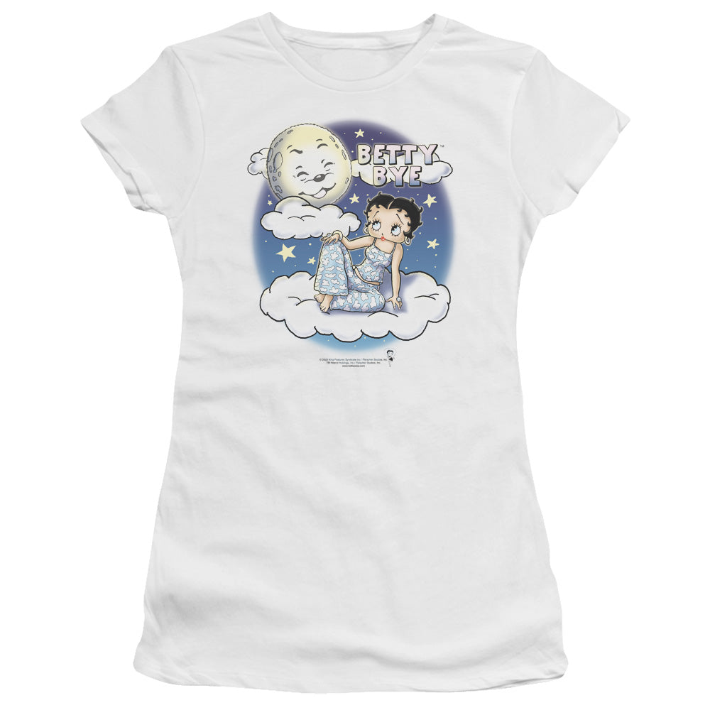 Betty Boop - Betty Bye - Short Sleeve Junior Sheer - White T-shirt