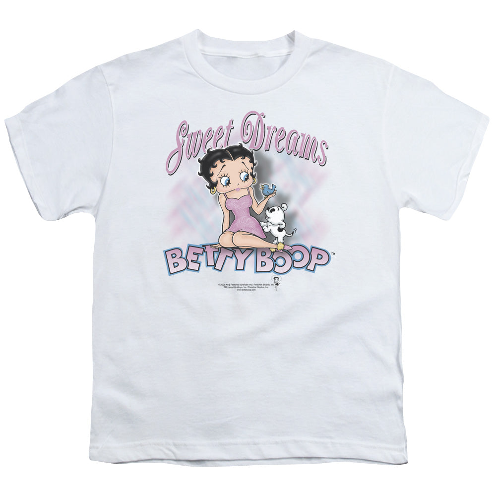 Betty Boop - Sweet Dreams - Short Sleeve Youth 18/1 - White T-shirt