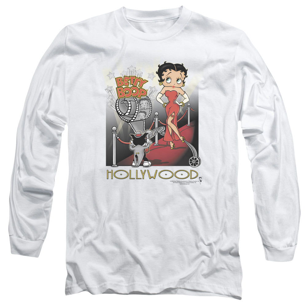 Betty Boop - Hollywood - Long Sleeve Adult 18/1 - White T-shirt
