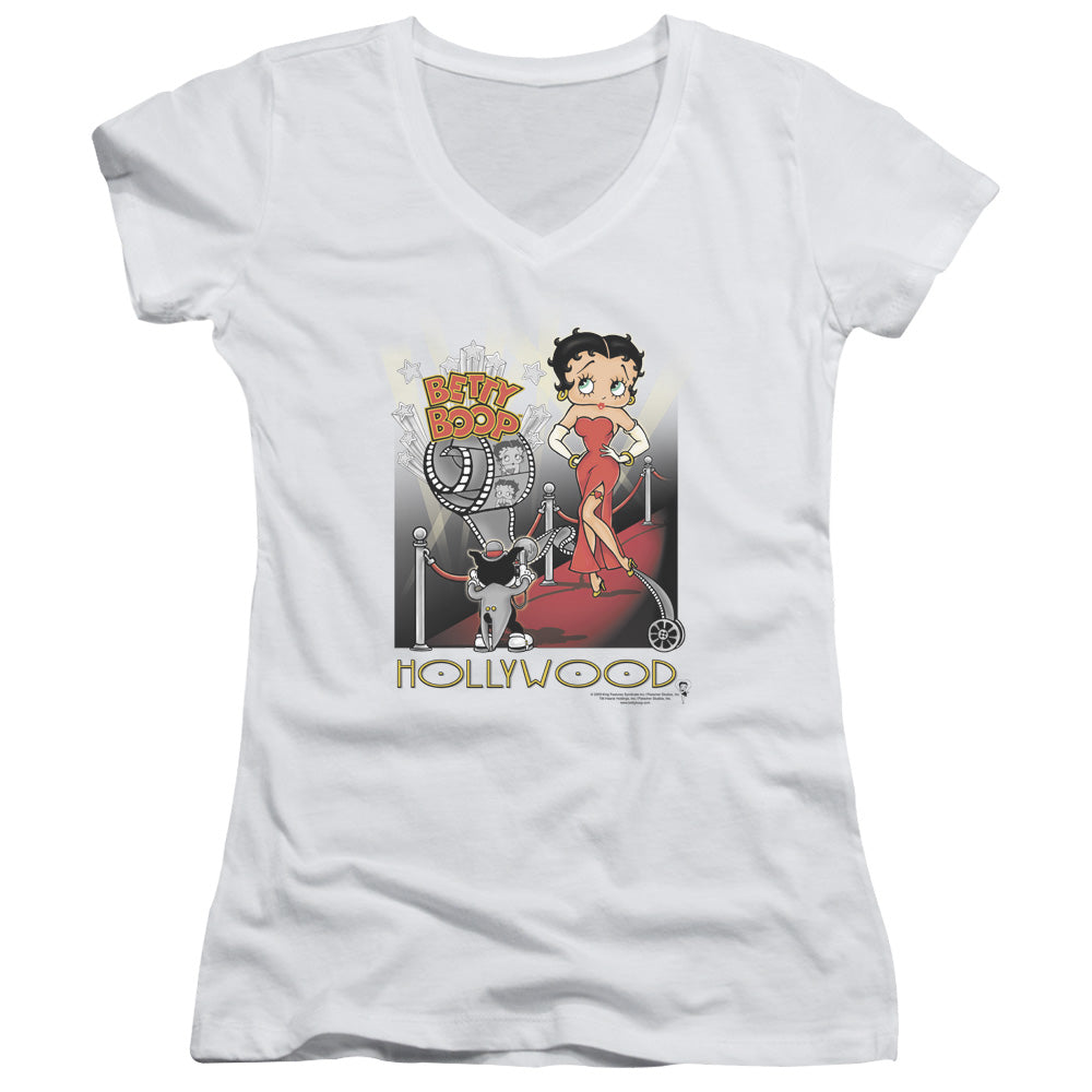 Betty Boop Hollywood - Junior V-neck - White