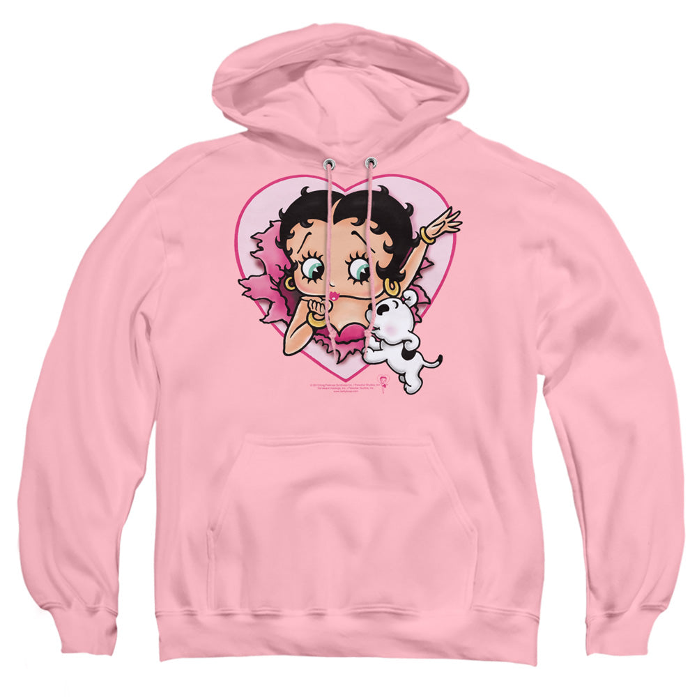 Betty Boop - I Love Betty - Adult Pull-over Hoodie - Pink