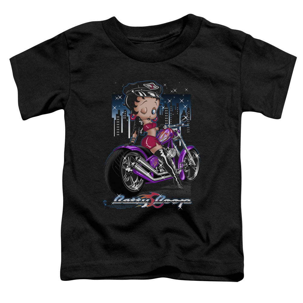 BETTY BOOP CITY CHOPPER - S/S TODDLER TEE - BLACK - T-Shirt