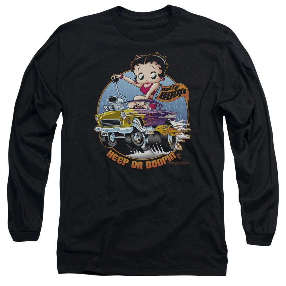 Betty Boop - Keep On Boopin - Long Sleeve Adult 18/1 - Black T-shirt