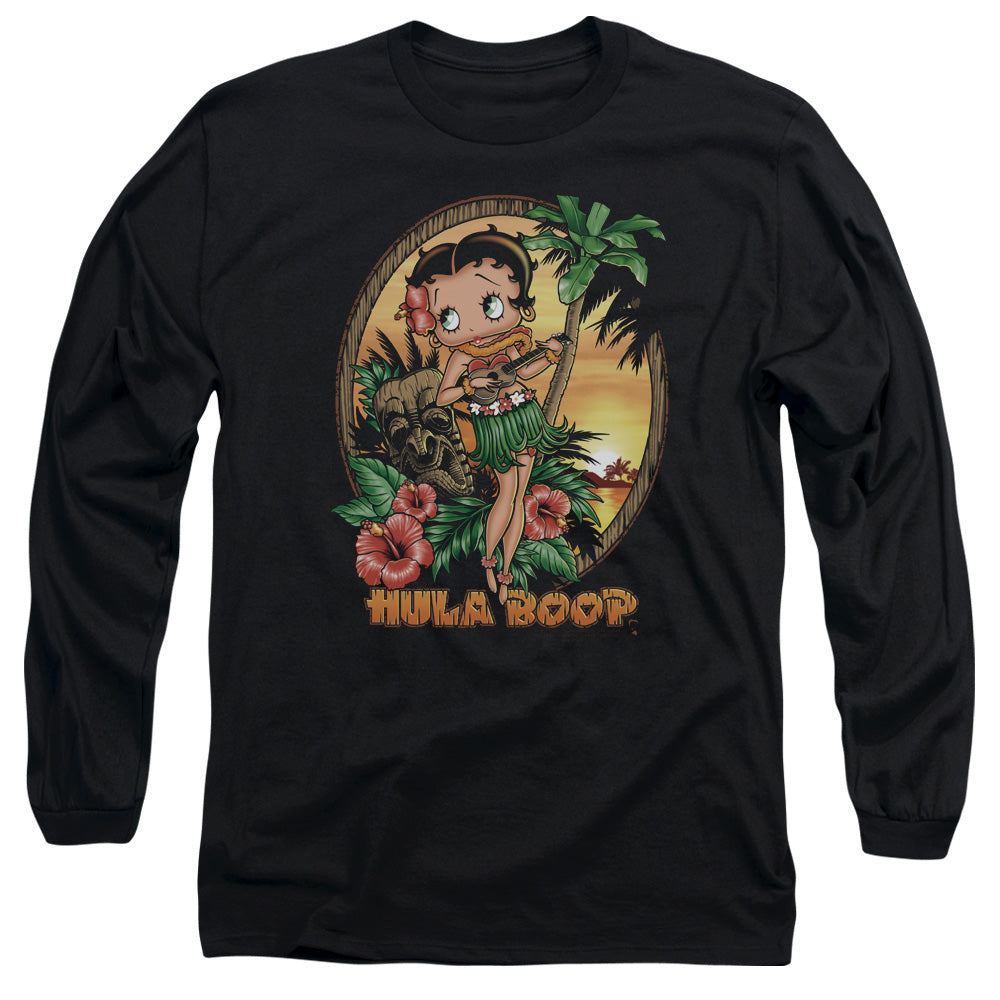 Betty Boop - Hula Boop Ii - Long Sleeve Adult 18/1 - Black T-shirt