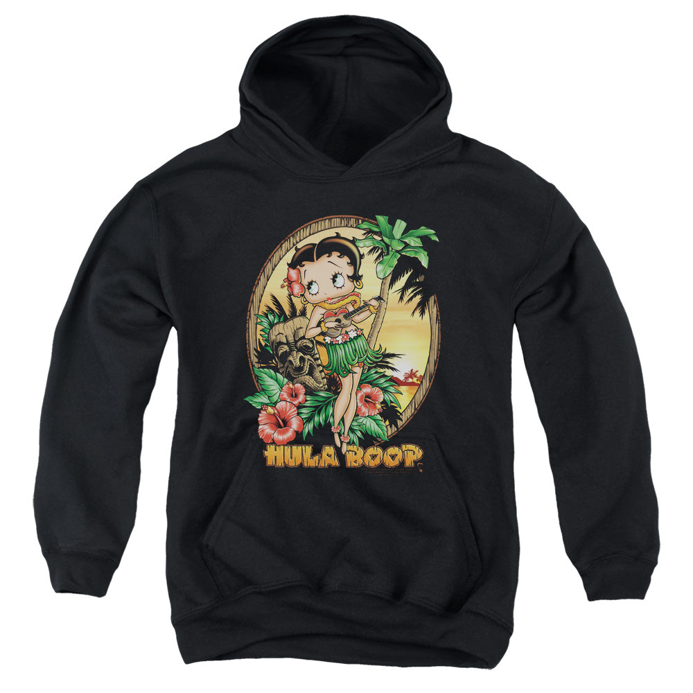 Betty Boop Hula Boop Ii-youth Pull-over Hoodie - Black
