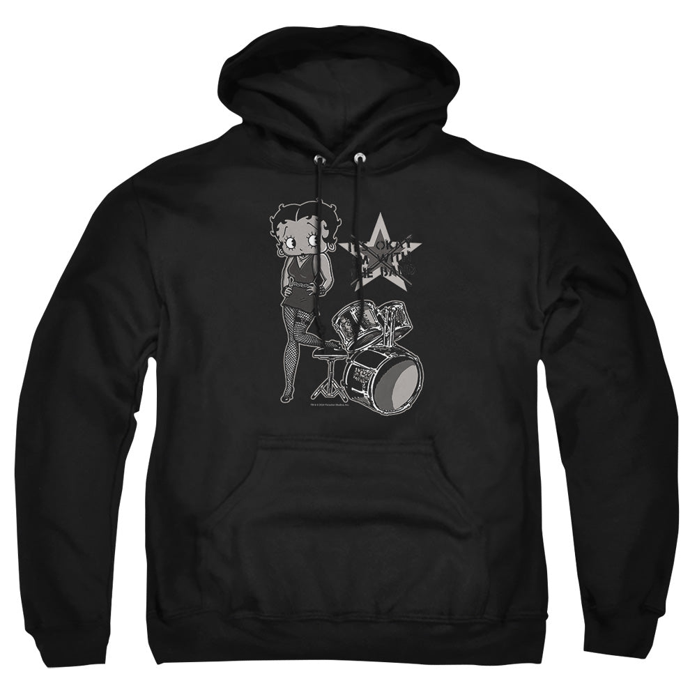 Betty Boop - With The Band - Adult Pull-over Hoodie - Black