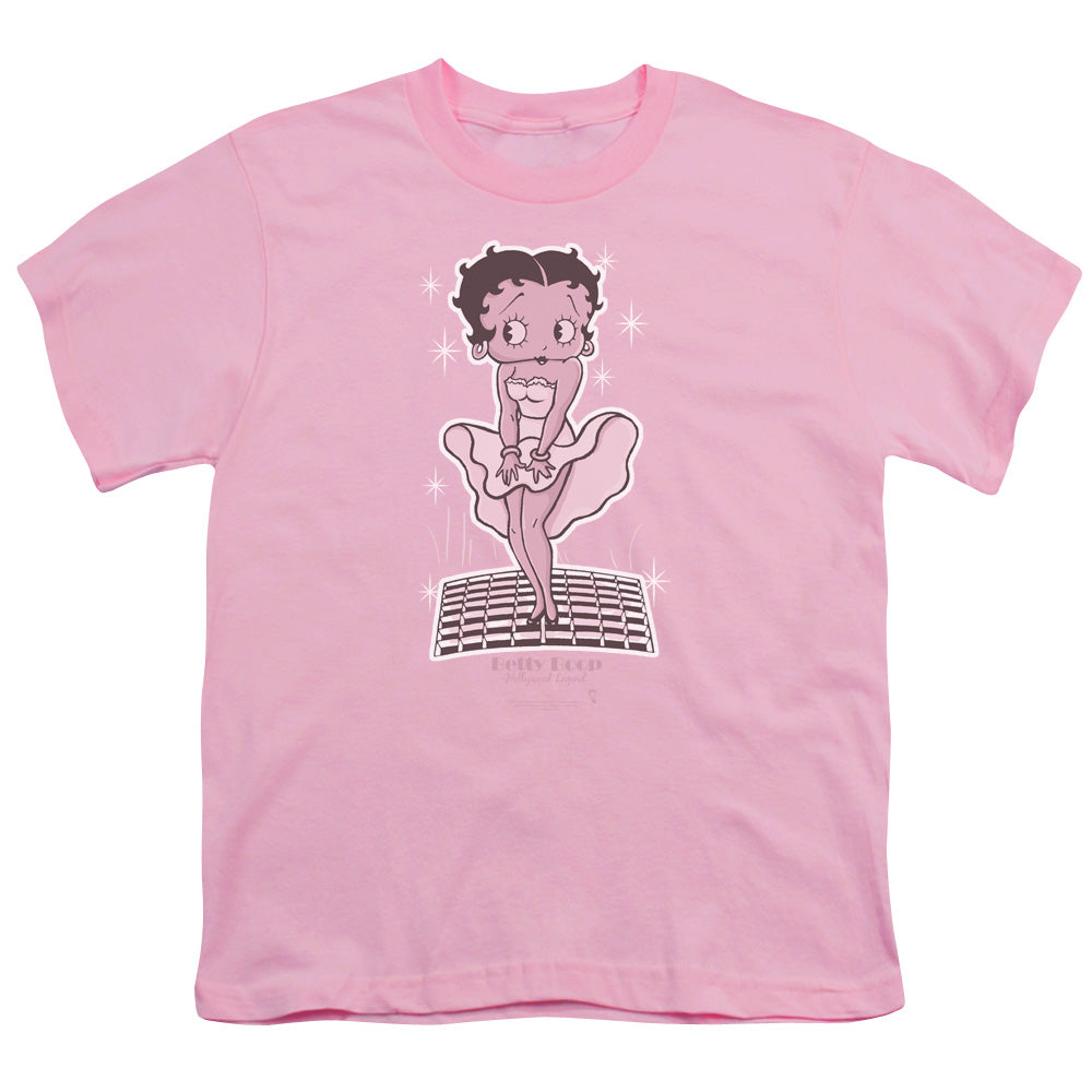 Betty Boop - Hollywood Legend - Short Sleeve Youth 18/1 - Pink T-shirt