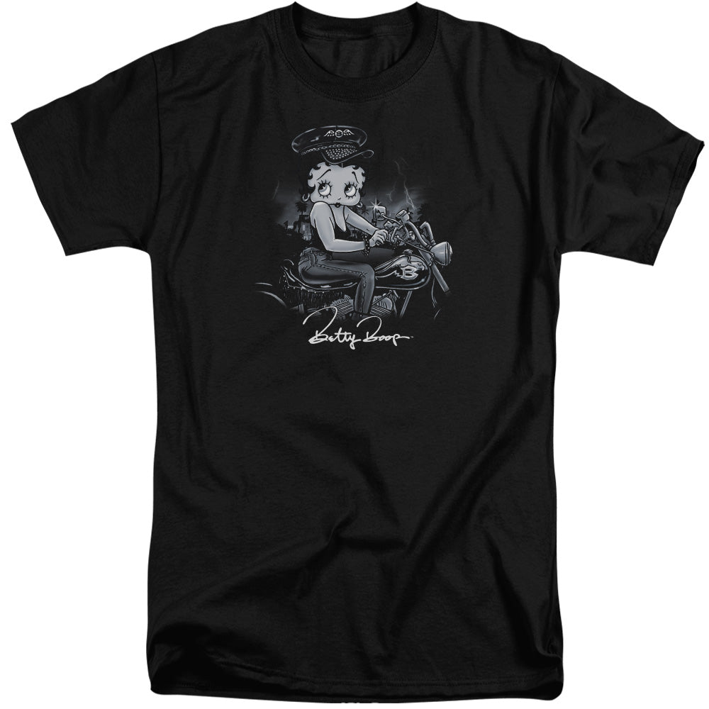 Betty Boop - Storm Rider - Short Sleeve Adult Tall - Black T-shirt