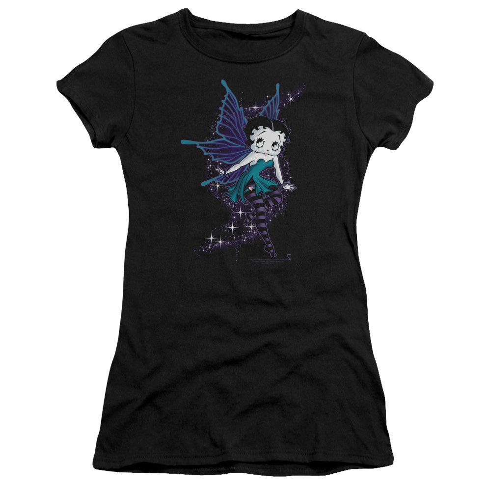 Betty Boop - Sparkle Fairy - Short Sleeve Junior Sheer - Black T-shirt