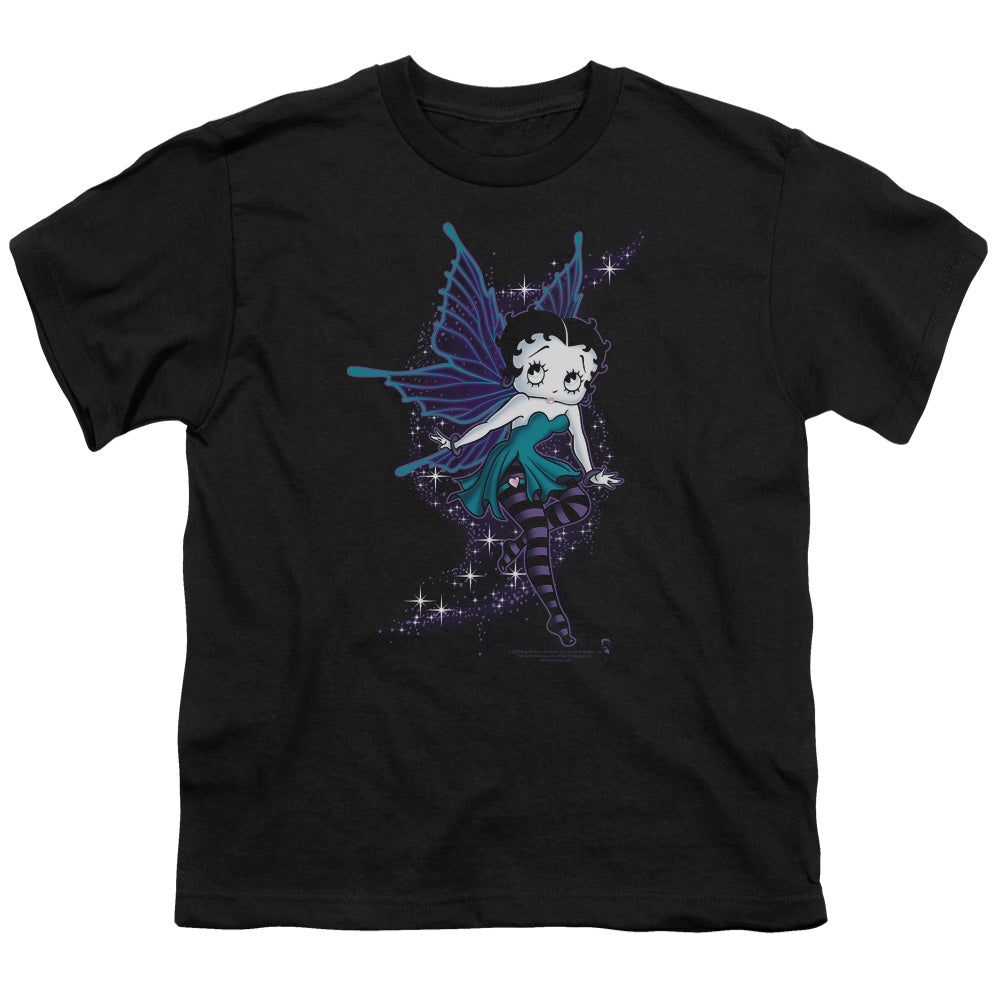 Betty Boop - Sparkle Fairy - Short Sleeve Youth 18/1 - Black T-shirt