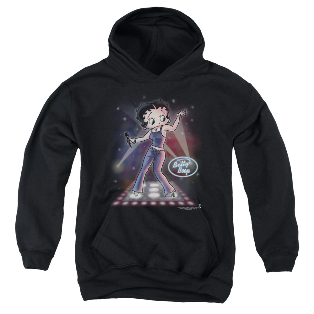Betty Boop - Pop Star - Youth Pull-over Hoodie - Black