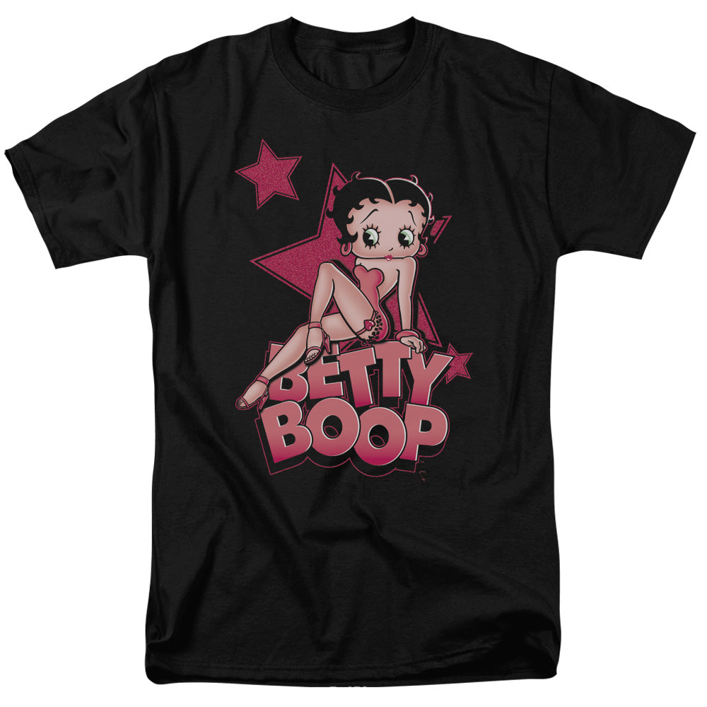 Betty Boop - Sexy Star - Short Sleeve Adult 18/1 - Black T-shirt
