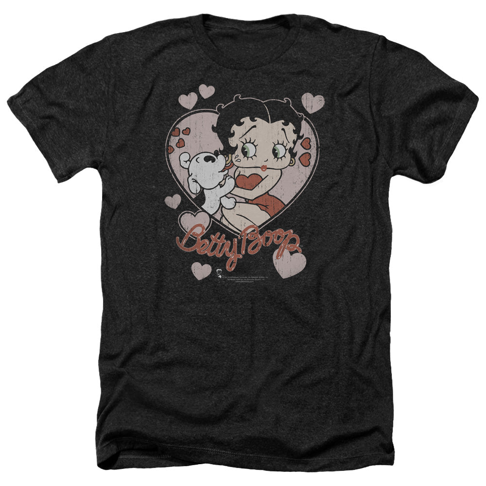 Betty Boop - Classic Kiss - Adult Heather-black