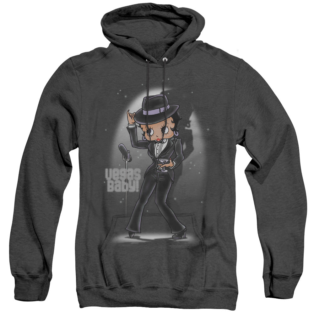 Betty Boop - Vegas Baby - Adult Heather Hoodie - Black