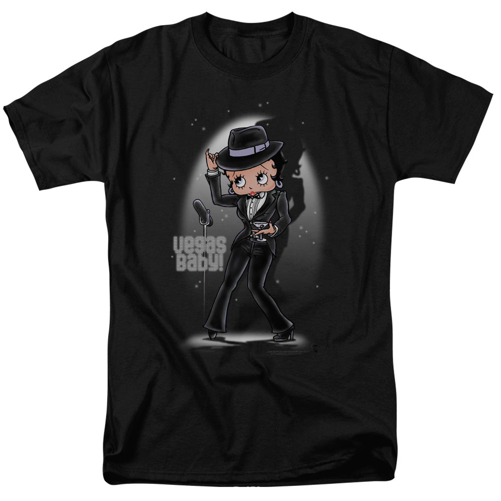 Betty Boop - Vegas Baby - Short Sleeve Adult 18/1 - Black T-shirt
