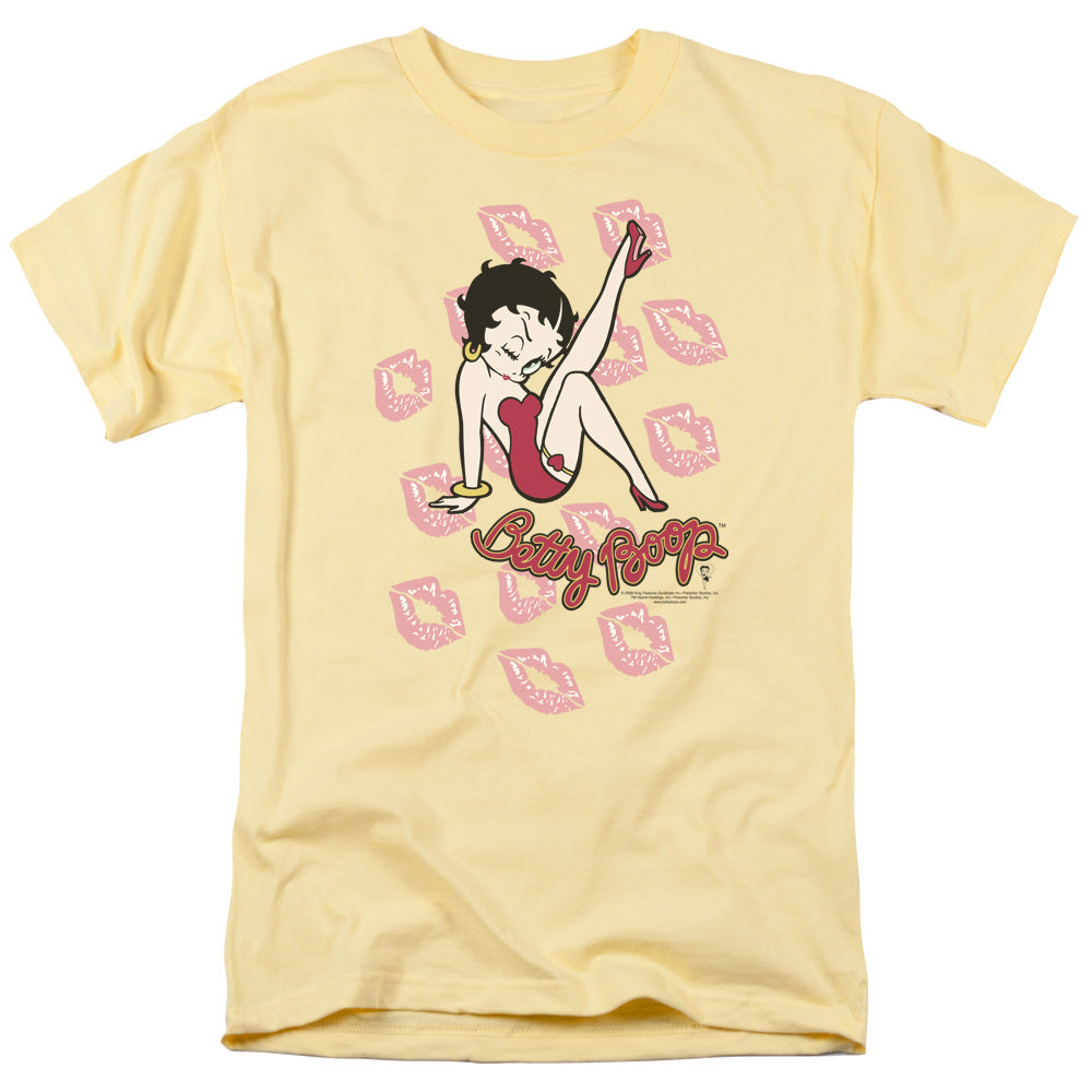Betty Boop - Kisses - Short Sleeve Adult 18/1 - Banana T-shirt