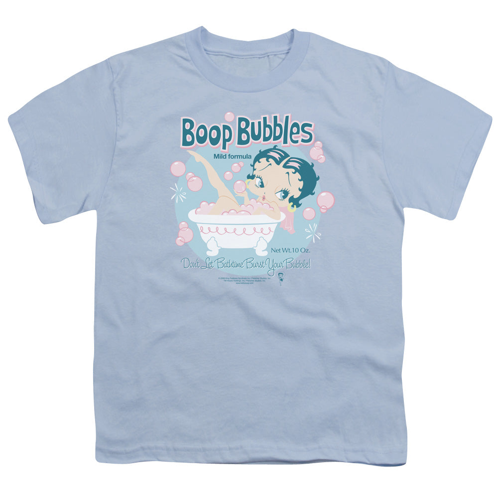 Betty Boop - Boop Bubbles - Short Sleeve Youth 18/1 - Light Blue T-shirt