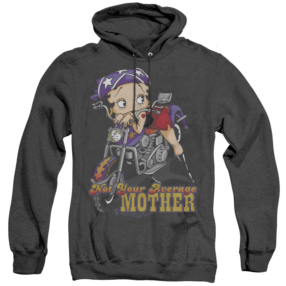 Betty Boop - Not Your Average Mother - Adult Heather Hoodie - Black