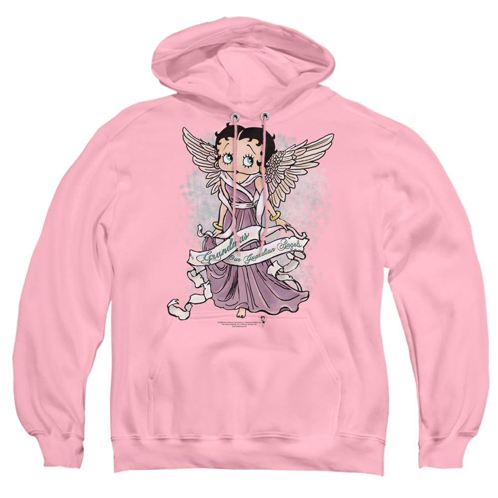 Betty Boop - Grandma Guardian Angel - Adult Pull-over Hoodie - Pink