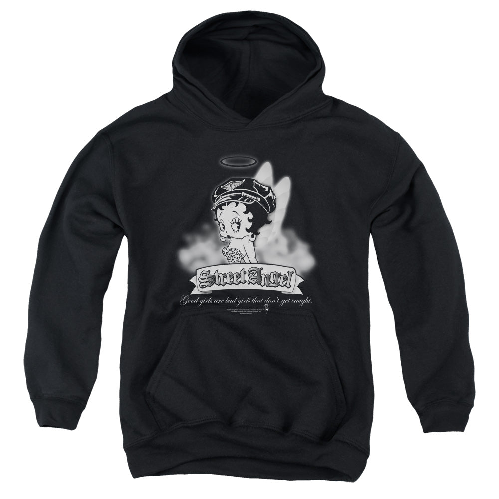 Betty Boop - Street Angel - Youth Pull-over Hoodie - Black