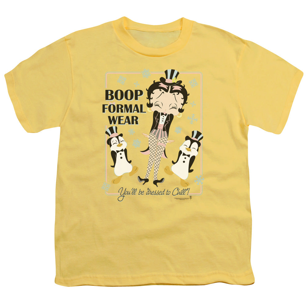 Betty Boop - Dressed To Chill - Short Sleeve Youth 18/1 - Banana T-shirt