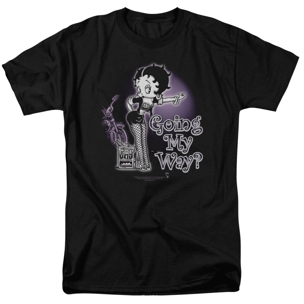 Betty Boop - My Way - Short Sleeve Adult 18/1 - Black T-shirt