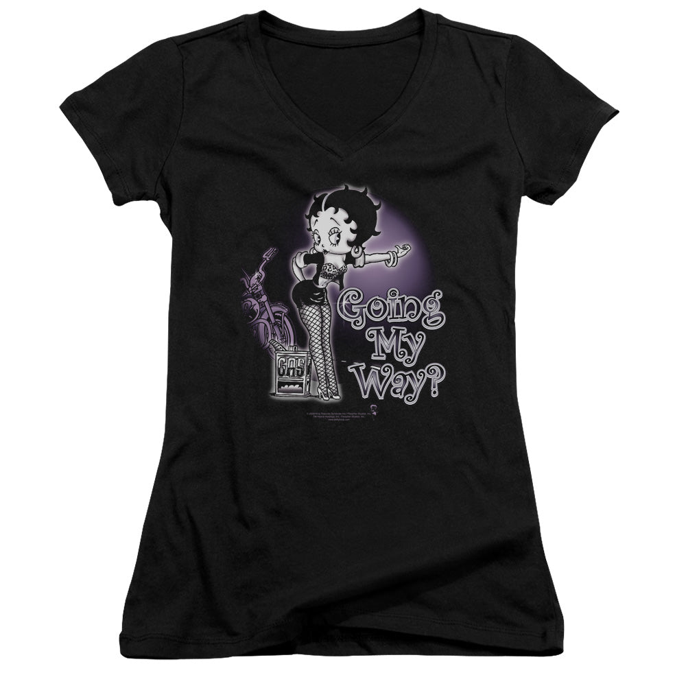 Betty Boop My Way - Junior V-neck - Black