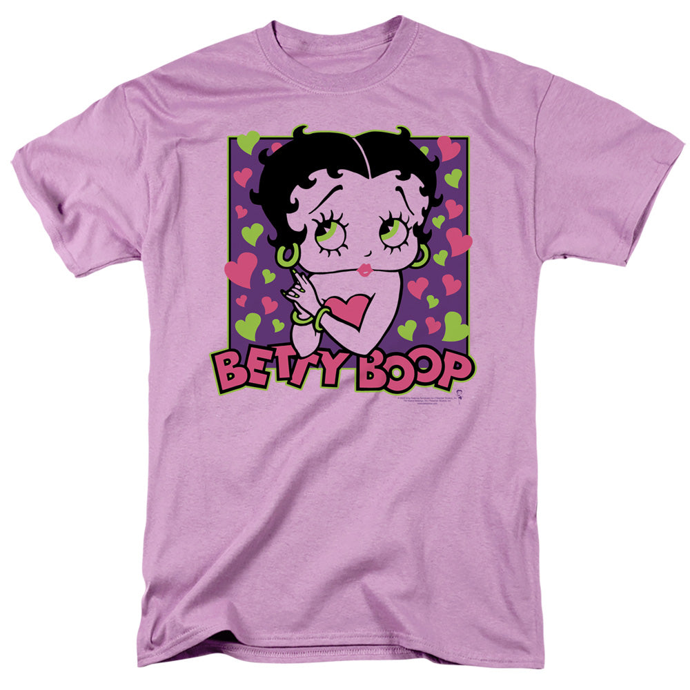 Betty Boop - Betty Loves The Eighties - Short Sleeve Adult 18/1 - Lavendar T-shirt