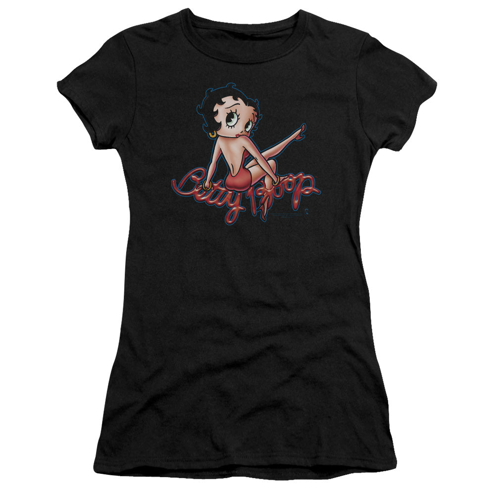 Betty Boop - Bettys Back - Short Sleeve Junior Sheer - Black T-shirt