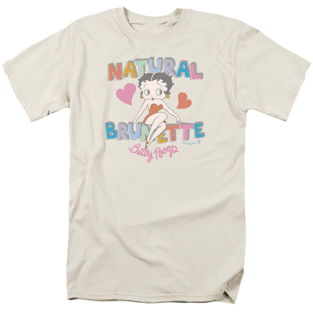 Betty Boop - Natural Brunette - Short Sleeve Adult 18/1 - Cream T-shirt