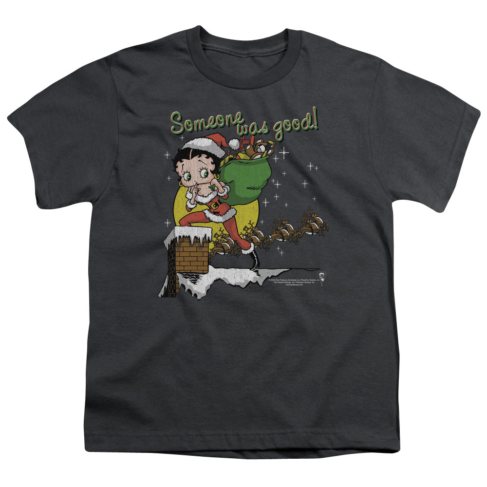 Betty Boop - Chimney - Short Sleeve Youth 18/1 - Charcoal T-shirt