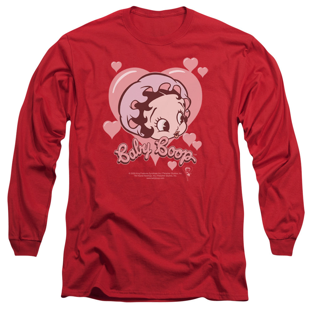 Betty Boop - Baby Heart - Long Sleeve Adult 18/1 - Red T-shirt