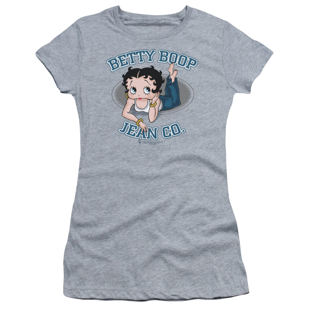 Betty Boop - Jean Co - Short Sleeve Junior Sheer - Athletic Heather T-shirt
