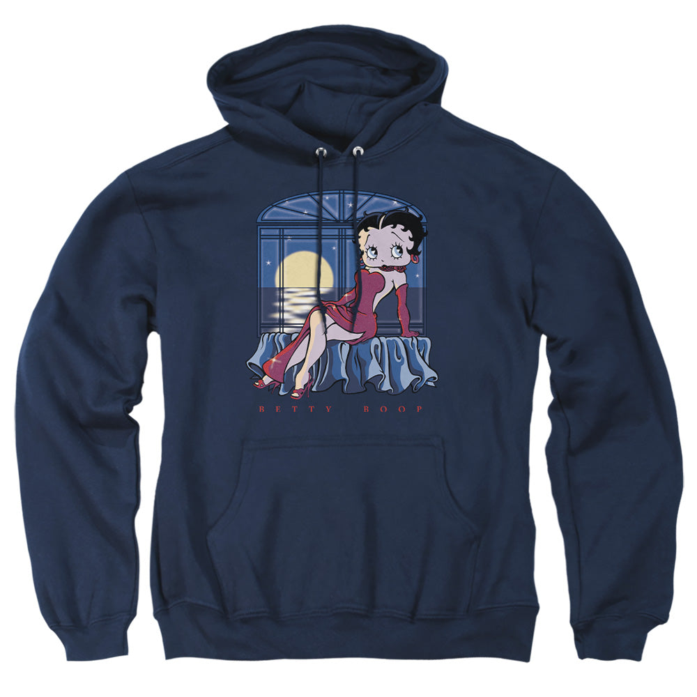 Betty Boop - Moonlight - Adult Pull-over Hoodie - Navy