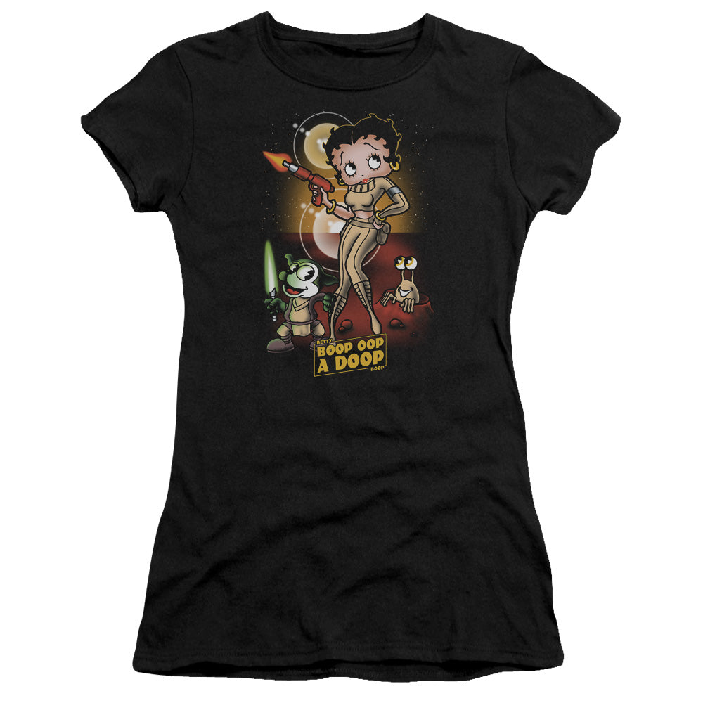 Betty Boop - Star Princess - Short Sleeve Junior Sheer - Black T-shirt