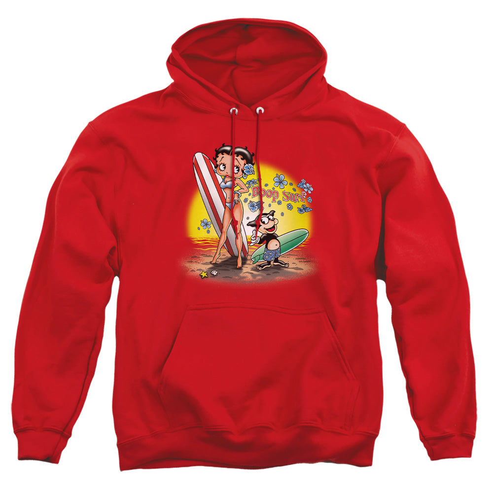 Betty Boop - Surf - Adult Pull-over Hoodie - Red
