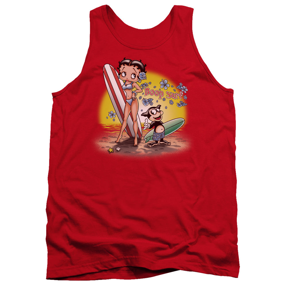 Betty Boop - Surf - Adult Tank - Red