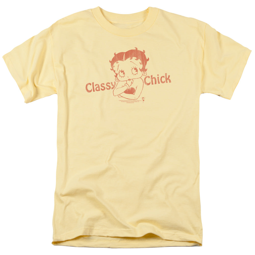 Betty Boop - Classy Chick - Short Sleeve Adult 18/1 - Banana T-shirt