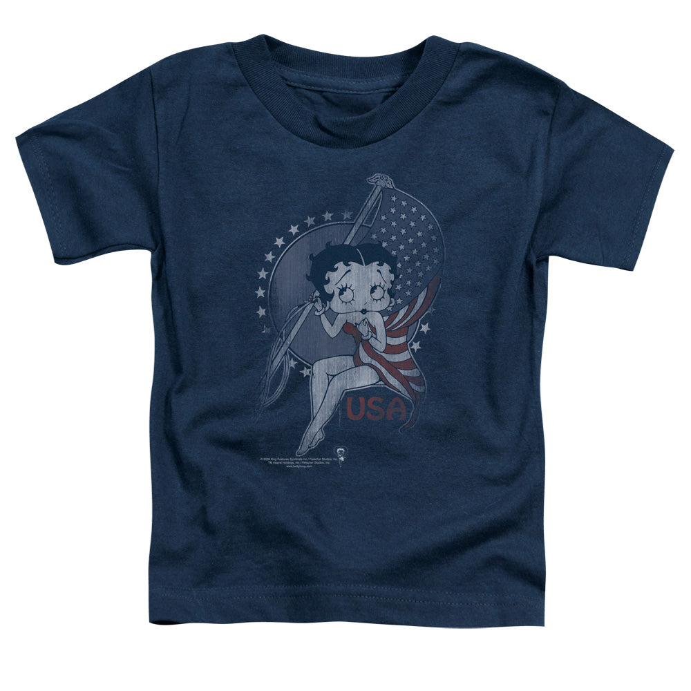 Betty Boop - Proud Betty - Short Sleeve Toddler Tee - Navy T-shirt