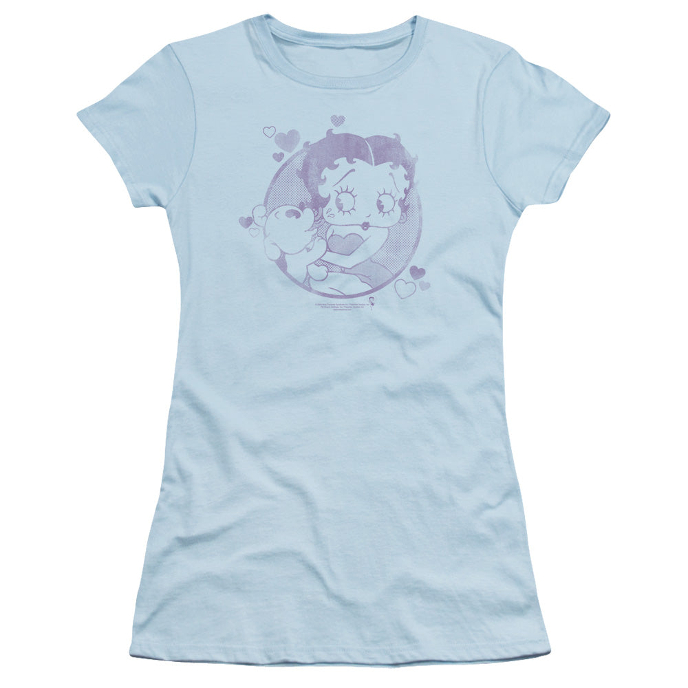 BETTY BOOP PERFECT KISS - S/S JUNIOR SHEER - LIGHT BLUE T-Shirt
