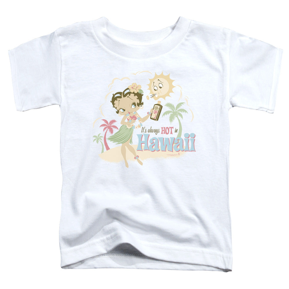 Betty Boop - Hot In Hawaii - Short Sleeve Toddler Tee - White T-shirt