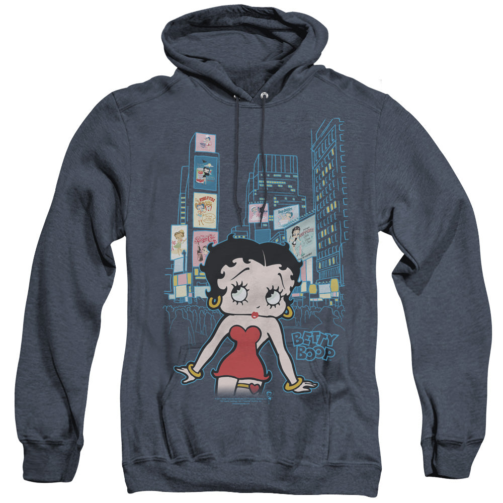 Betty Boop - Square - Adult Heather Hoodie - Navy