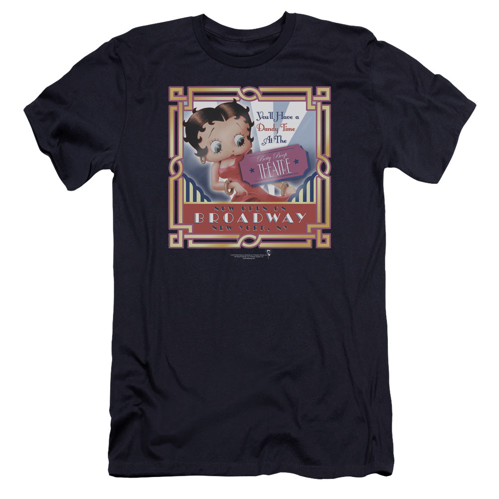 Betty Boop - On Broadway-premuim Canvas Adult Slim Fit 30/1 - Navy