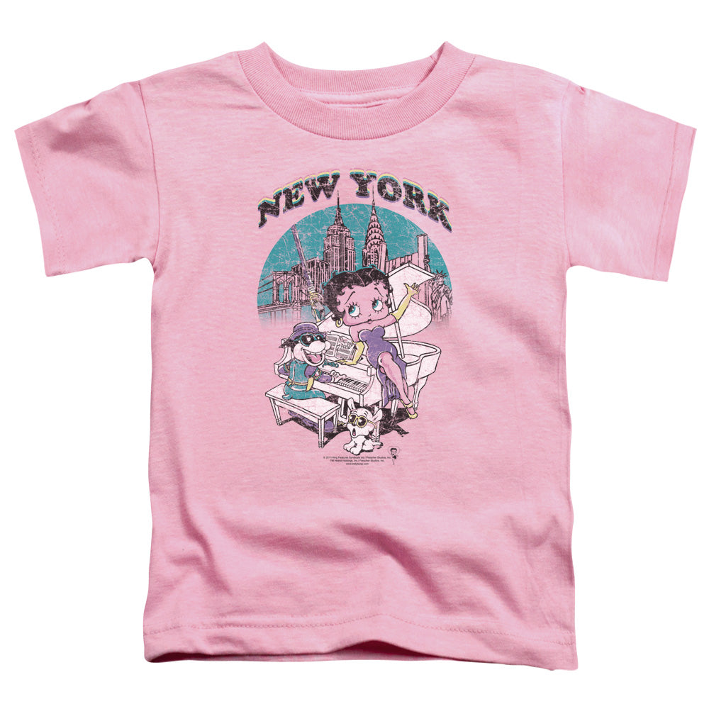 Betty Boop - Singing In Ny - Short Sleeve Toddler Tee - Pink T-shirt