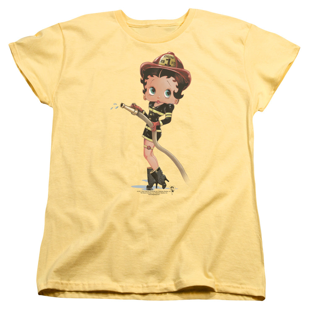 BETTY BOOP FIREFIGHTER-S/S T-Shirt